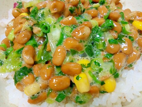 納豆の食べ方-広島菜＆野沢菜♪